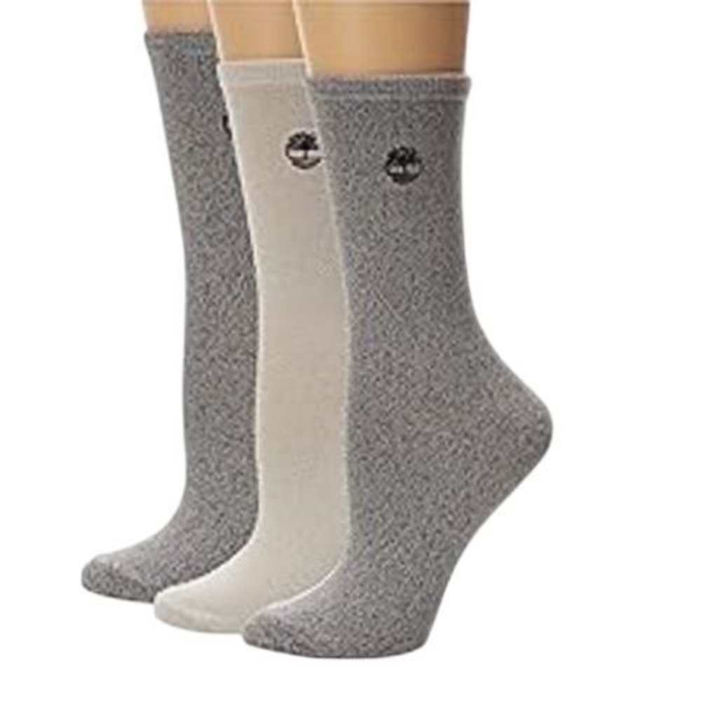 Timberland Boot Socks 3-Pack Olive Green‎ Gray Beige Comfortable Casual Wear